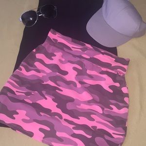 PINK CAMO Spandex Stretch Skirt